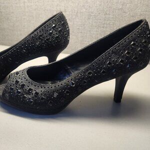 Black Sparkle Heels